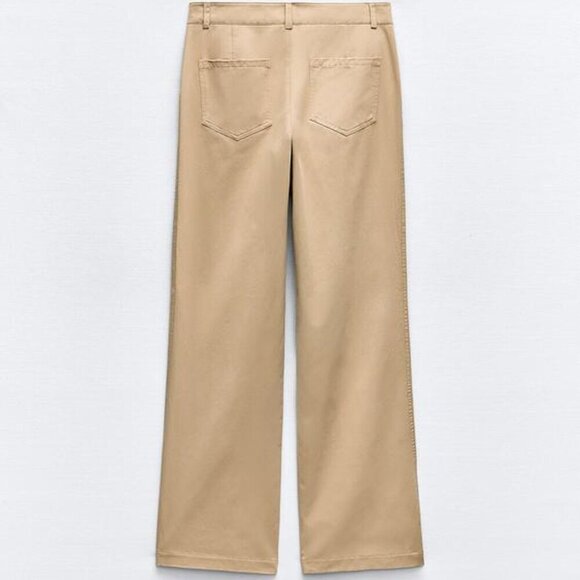 Zara FULL LENGTH STRAIGHT LEG PANTS - Picture 4 of 6